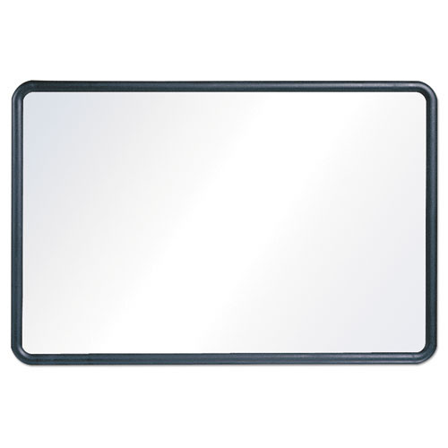 Contour Dry-erase Board, Melamine, 36 X 24, White Surface, Black Frame