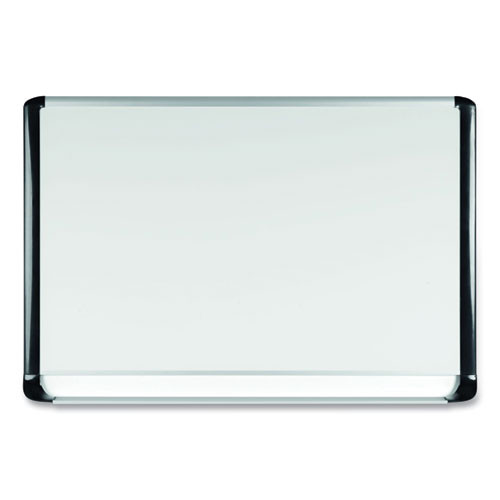 Lacquered Steel Magnetic Dry Erase Board, 24 X 36, Silver/black