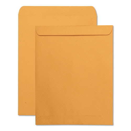 Catalog Envelope, 28 Lb Bond Weight Kraft, #14 1/2, Square Flap, Gummed Closure, 11.5 X 14.5, Brown Kraft, 250/box - QUA41865