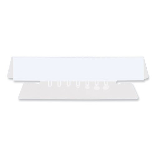 Hanging File Folder Plastic Index Tabs, 1/3-cut, Clear, 3.5" Wide, 25/pack