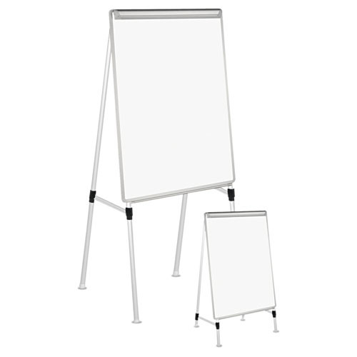 Dry Erase Board With A-frame Easel, 29" X 41", White Surface, Silver Frame