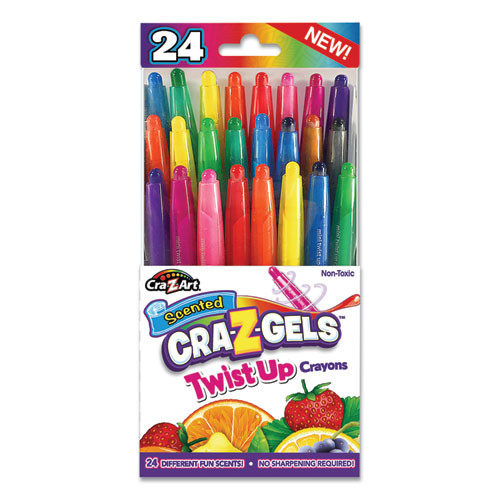 Scented Cra-z-gels Twistup Crayons, Assorted Colors, 24/pack