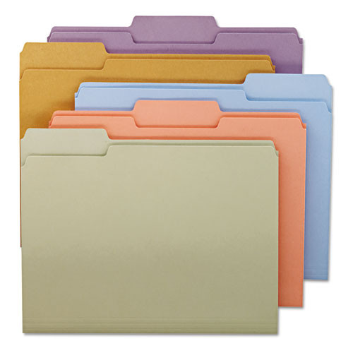 Colored File Folders, 1/3-cut Tabs: Assorted, Letter Size, 0.75" Expansion, Assorted Colors, 100/box