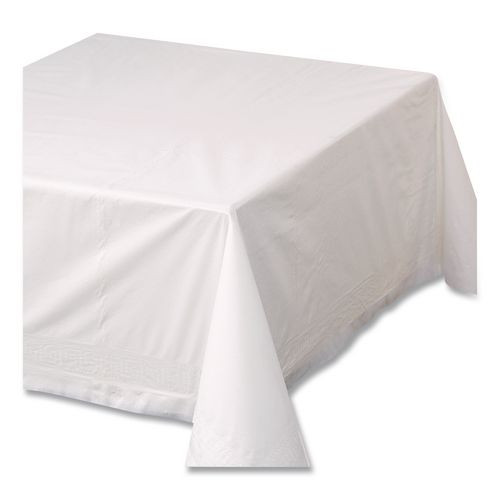 Tissue/poly Tablecovers, 72" X 72", White, 25/carton