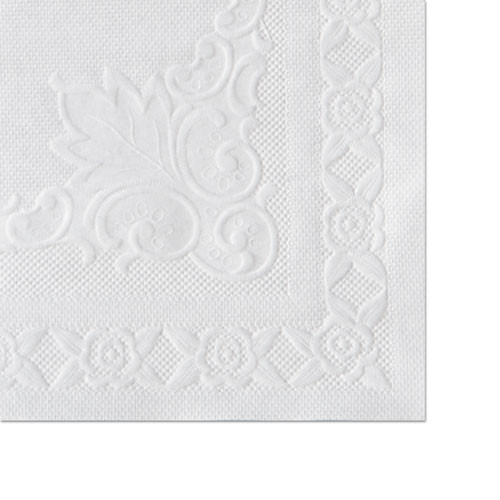 Placemats With Embossed Surface, Straight Edges, 14" X 10", White, 1,000/carton
