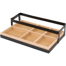 Vertiflex Tabletop Condiment Caddy - 6 Compartment(s) - 3.3" Height x 14" Width9.5" Length - Tabletop - Black, Brown - 1 Each