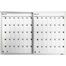 Lorell Magnetic Dry-Erase Calendar Board - 36" (3 ft) Width x 24" (2 ft) Height - Frost Surface - Rectangle - Assembly Required - 1 Each