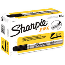 Sharpie Pro Chisel Tip Markers - Chisel Marker Point Style - Black - Metal Barrel - 1 Each