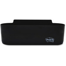 Post-it Dry-Erase Accessory Tray - 5.2" x 8.4" x 3" x - Plastic - 1 Each - Black