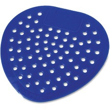 Genuine Joe Bubblegum Scent Urinal Screen - Tapered Drain Hole, Splash Resistant, Deodorizer - 72 / Carton - Blue