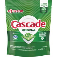 Cascade ActionPacs Dish Detergent - Fresh Scent - 25 / Pack - White, Green
