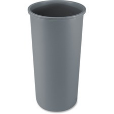 Rubbermaid Commercial Untouchable Round Container - 22 gal Capacity - Round - Crack Resistant, Durable - 30.1" Height x 15.8" Diameter - Gray - 4 / Carton