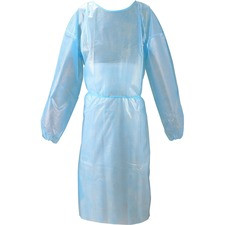 Special Buy Isolation Gowns - Extra Large - Polyethylene, Polypropylene - For Healthcare, Safety - Blue - 10 / Box