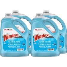 Windex Glass Cleaner with Ammonia-D - Liquid - 128 fl oz (4 quart) - 4 / Carton - Blue