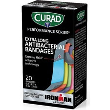 Curad Antibacterial Ironman Bandages - 0.75" x 4.75" - 1/Box - 20 Per Box - Multi - Fabric