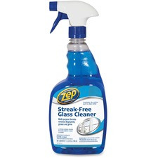 Zep Streak-free Glass Cleaner - Spray - 32 fl oz (1 quart) - 1 Each - Blue