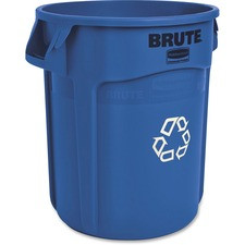Rubbermaid Commercial Brute 20-gallon Recycling Container - 20 gal Capacity - Handle, Heavy Duty, Reinforced, Tear Resistant, Damage Resistant, Durable, UV Resistant, Fade Resistant, Warp Resistant, Crack Resistant, Crush Resistant - Blue - 1 Each