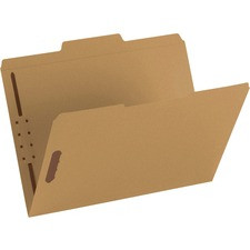 Smead 1/3 Tab Cut Letter Recycled Fastener Folder - 8 1/2" x 11" - 3/4" Expansion - 2 x 2K Fastener(s) - 2" Fastener Capacity for Folder - Top Tab Location - Assorted Position Tab Position - Kraft - Kraft - 10% Recycled - 50 / Box