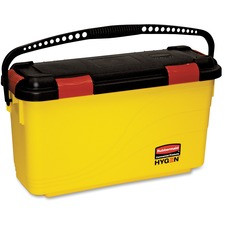 Rubbermaid Commercial Hygen Charging Bucket - Non-porous, Watertight, Ergonomic Design - 12.2" x 8.8" - Yellow - 3 / Carton