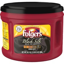Folgers Ground Black Silk Coffee - Dark - 24.2 oz Per Canister - 1 Each