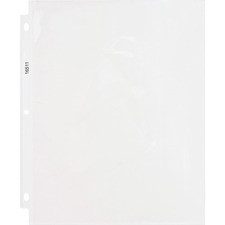 Business Source Top-Loading Poly Sheet Protectors - For Letter 8 1/2" x 11" Sheet - 3 x Holes - Ring Binder - Top Loading - Rectangular - Clear - Polypropylene - 250 / Carton