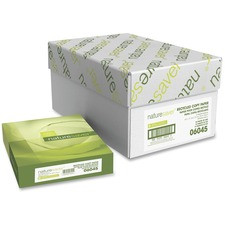 Nature Saver Recycled Paper - White - Recycled - 30% Recycled Content - 92 Brightness - Letter - 8 1/2" x 11" - 20 lb Basis Weight - 5000 / Carton - Acid-free
