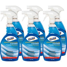 Genuine Joe Ammoniated Glass Cleaner - Ready-To-Use Spray - 32 fl oz (1 quart) - 6 / Carton - Dark Blue