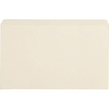 Business Source Straight Tab Cut Legal Recycled Top Tab File Folder - 8 1/2" x 14" - Manila - Manila - 10% Recycled - 100 / Box