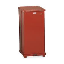 Rubbermaid Commercial Defenders Steel Step Cans - Waste Receptacle,Step,Steel,13 Gal,12.5"x12.5"x27" ,Red