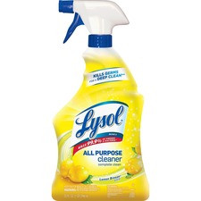 Lysol Lemon All Purpose Cleaner - Ready-To-Use Spray - 32 fl oz (1 quart) - Lemon Breeze Scent - 1 Each - Yellow