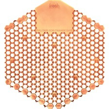 Fresh Products Wave 3D Urinal Freshener Deodorizer - Lasts upto 30 Days - VOC-free, Deodorizer, Flexible, Translucent - 10 / Box - Orange