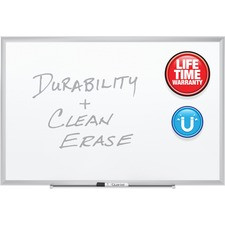 Quartet Premium DuraMax Magnetic Whiteboard - 36" (3 ft) Width x 24" (2 ft) Height - White Porcelain Surface - Silver Aluminum Frame - Rectangle - Horizontal/Vertical - 1 / Each - TAA Compliant