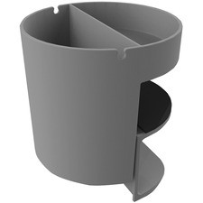 Deflecto Standing Desk Small Desk Organizer Grey - 3.5" Height x 3.9" Width x 3.9" Depth - Portable, Spring Loaded, Built-in Cord Catcher - Gray - Acrylonitrile Butadiene Styrene (ABS) - 1 Each