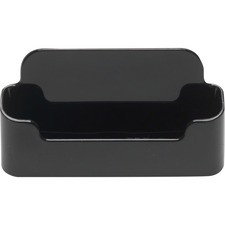 Deflecto Single Business Card Holder - 1.9" x 3.4" x 1.5" x - Plastic - 1 Each - Black