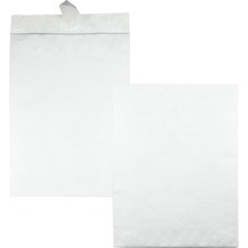 Quality Park Tyvek Jumbo Survivor Envelopes - Catalog - 14 1/2" Width x 20" Length - 18 lb - Self-sealing - Tyvek - 25 / Box - White
