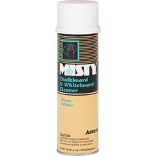 MISTY Chalkboard/Whiteboard Cleaner - Foam Spray - 19 fl oz (0.6 quart) - Sassafrass Scent - 12 / Carton - White