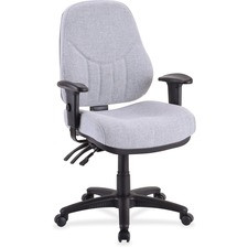 Lorell Baily High-Back Multi-Task Chair - Gray Acrylic Seat - Black Frame - 1 / Each