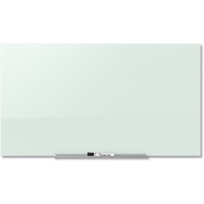 Quartet InvisaMount Magnetic Glass Dry-Erase Board - 39" (3.3 ft) Width x 22" (1.8 ft) Height - White Tempered Glass Surface - Horizontal - Assembly Required - 1 Each
