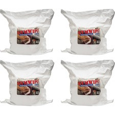 2XL GymWipes Professional Towelettes Bucket Refill - Wipe - 6" Width x 8" Length - 700 / Pack - 4 / Carton - White
