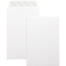 Business Source Self-Seal 6"x9" Catalog Envelopes - Catalog - 6" Width x 9" Length - 28 lb - Self-sealing - Wove - 100 / Box - White