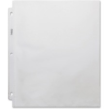 Business Source Top-loading 3-hole Sheet Protectors - For Letter 8 1/2" x 11" Sheet - 3 x Holes - Clear - Polypropylene - 200 / Box