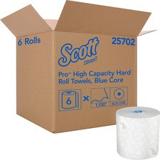 Kimberly-Clark Professional Pro Hard Roll Paper Towels for Scott Pro Dispensers - 7.50" x 1150 ft - White, Blue - Chlorine-free - 6 / Carton