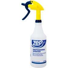 Zep Professional Spray Bottle - Adjustable Nozzle - 1 Each - Clear