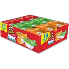 Pringles&reg Variety Pack - Original, Sour Cream, Cheddar Cheese - Tub - 1 - 18 / Box