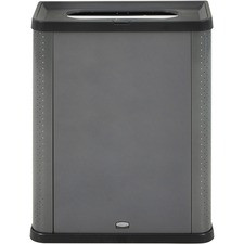 Rubbermaid Commercial Elevate Decorative Waste Can - 23 gal Capacity - Durable, Powder Coated, Smooth - 31.5" Height x 12.8" Width - Metal - Pearl Dark Gray - 1 Each