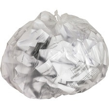 Genuine Joe High-Density Can Liners - Small Size - 10 gal - 24" Width x 24" Length x 0.31 mil (8 Micron) Thickness - High Density - Clear - Resin - 1000/Carton - 50 Per Roll - Office Waste, Industrial Trash