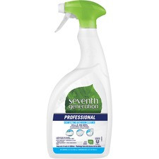 Seventh Generation Professional Disinfecting Bath Spray - Spray - 32 fl oz (1 quart) - Lemon Citrus ScentSpray Bottle - 1 Each - White