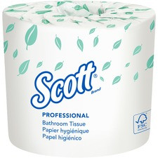 Scott 2ply Standard Roll Bath Tissue - 2 Ply - 4" x 4.10" - 550 Sheets/Roll - White - Absorbent - 20 / Carton