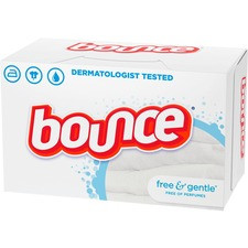 Bounce Free & Gentle Dryer Sheets - Sheet - 6.04" Width x 9" Length - 240 / Box - White