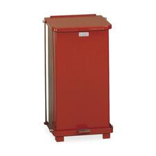 Rubbermaid Commercial Defenders Steel Step Cans - Waste Receptacle,Step,Steel,6.5 Gal,10.5"x10.5"x20.5" ,Red
